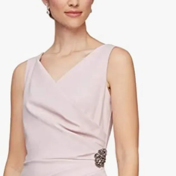 ALEX Evening Slimming Long Side Ruched Dress - www.sanvalentin.cl
